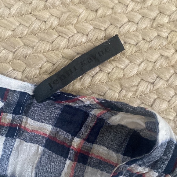 Jenni Kayne Plaid Gauze Sleeveless Shell Top - Picture 5 of 11